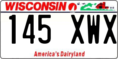 WI license plate 145XWX