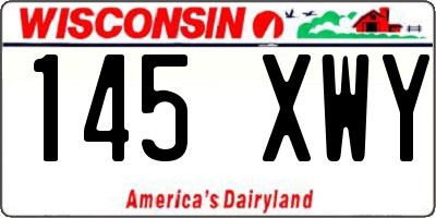 WI license plate 145XWY
