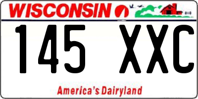 WI license plate 145XXC