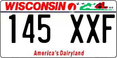 WI license plate 145XXF
