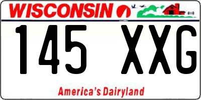 WI license plate 145XXG