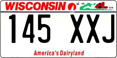 WI license plate 145XXJ