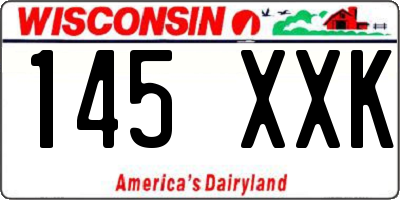 WI license plate 145XXK