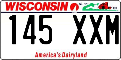 WI license plate 145XXM