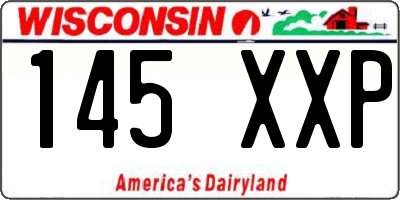 WI license plate 145XXP