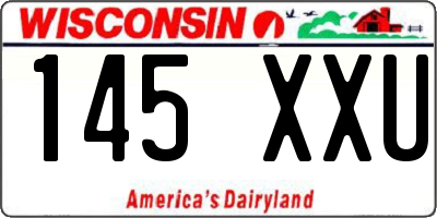 WI license plate 145XXU