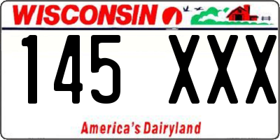 WI license plate 145XXX