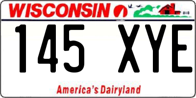 WI license plate 145XYE