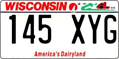 WI license plate 145XYG