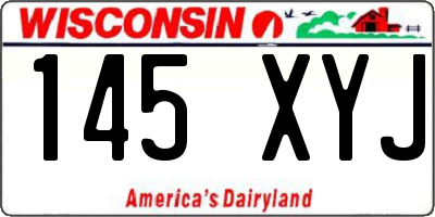 WI license plate 145XYJ