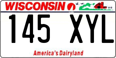 WI license plate 145XYL