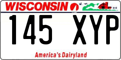 WI license plate 145XYP