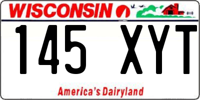 WI license plate 145XYT