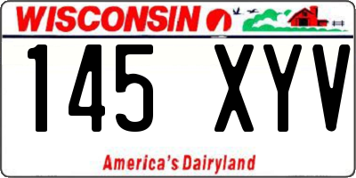 WI license plate 145XYV