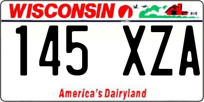 WI license plate 145XZA