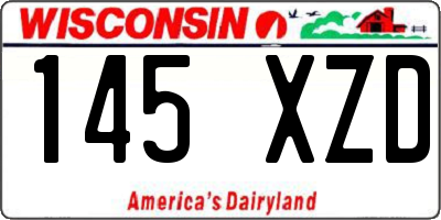 WI license plate 145XZD