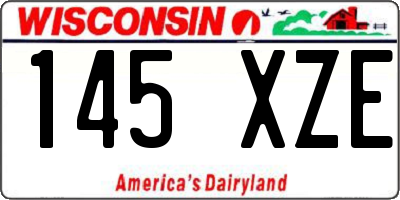 WI license plate 145XZE