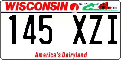 WI license plate 145XZI