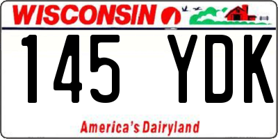 WI license plate 145YDK