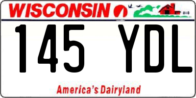 WI license plate 145YDL