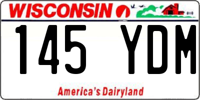WI license plate 145YDM