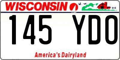 WI license plate 145YDO