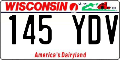 WI license plate 145YDV
