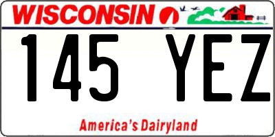 WI license plate 145YEZ