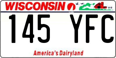 WI license plate 145YFC