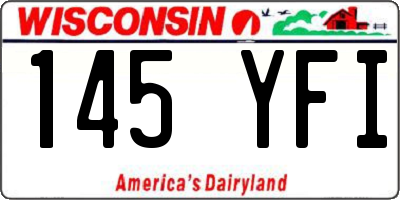 WI license plate 145YFI