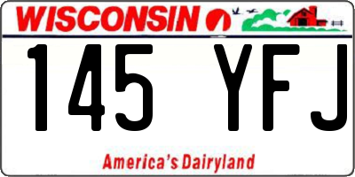 WI license plate 145YFJ