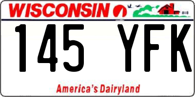 WI license plate 145YFK