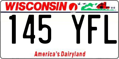 WI license plate 145YFL
