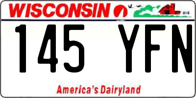 WI license plate 145YFN