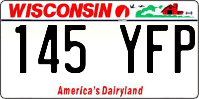 WI license plate 145YFP