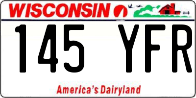 WI license plate 145YFR