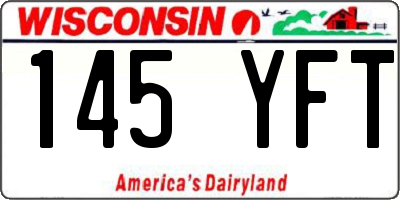 WI license plate 145YFT