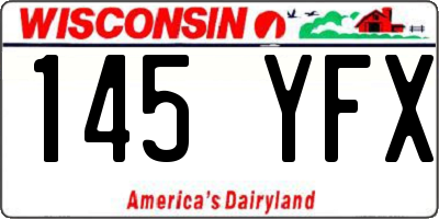 WI license plate 145YFX