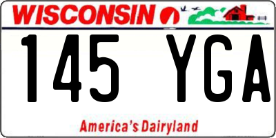 WI license plate 145YGA