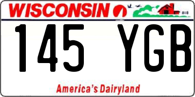 WI license plate 145YGB