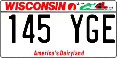 WI license plate 145YGE