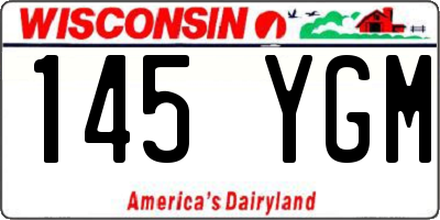 WI license plate 145YGM