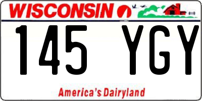 WI license plate 145YGY