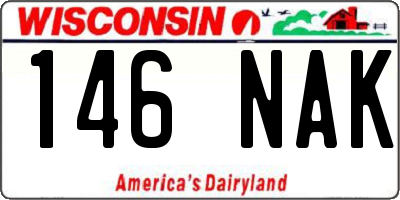 WI license plate 146NAK