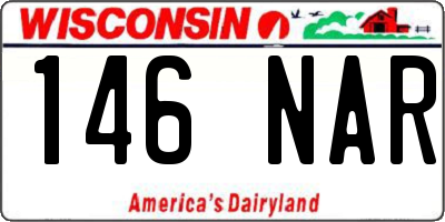 WI license plate 146NAR