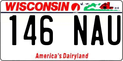 WI license plate 146NAU