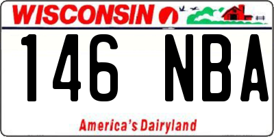 WI license plate 146NBA
