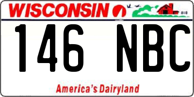 WI license plate 146NBC