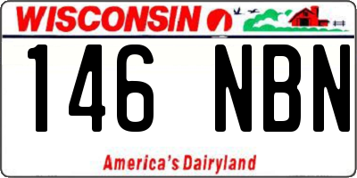 WI license plate 146NBN