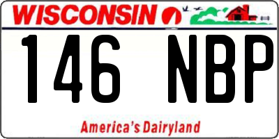 WI license plate 146NBP